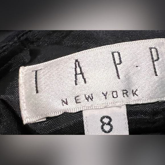 TAPP Black Asian Design Two Piece Blazer and Slit Skirt Set Size Small & Size 8 - Picture 12 of 16